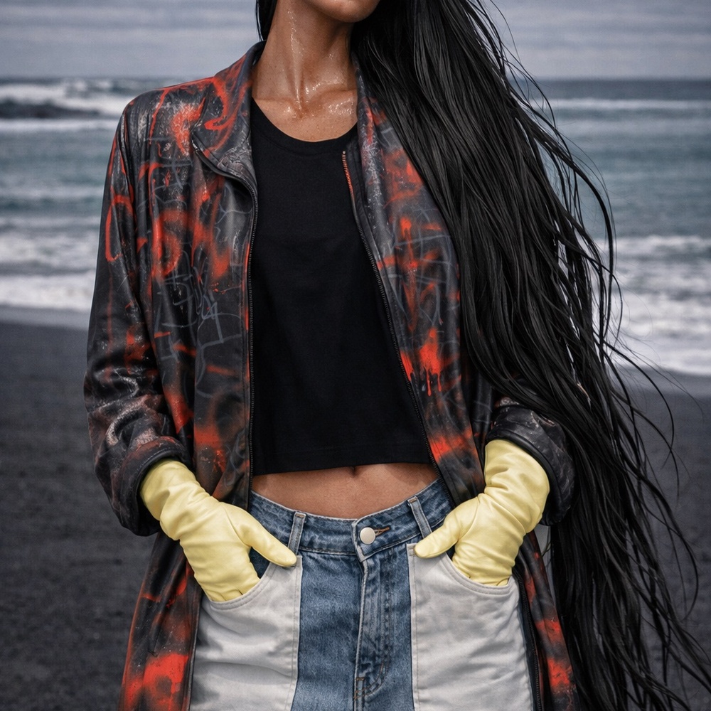 Rare Leather Custom Oversized Fit Coat
